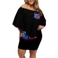 Fairy Skull Off Shoulder Short Dress Let Karma Handle Their Fate - Wonder Print Shop