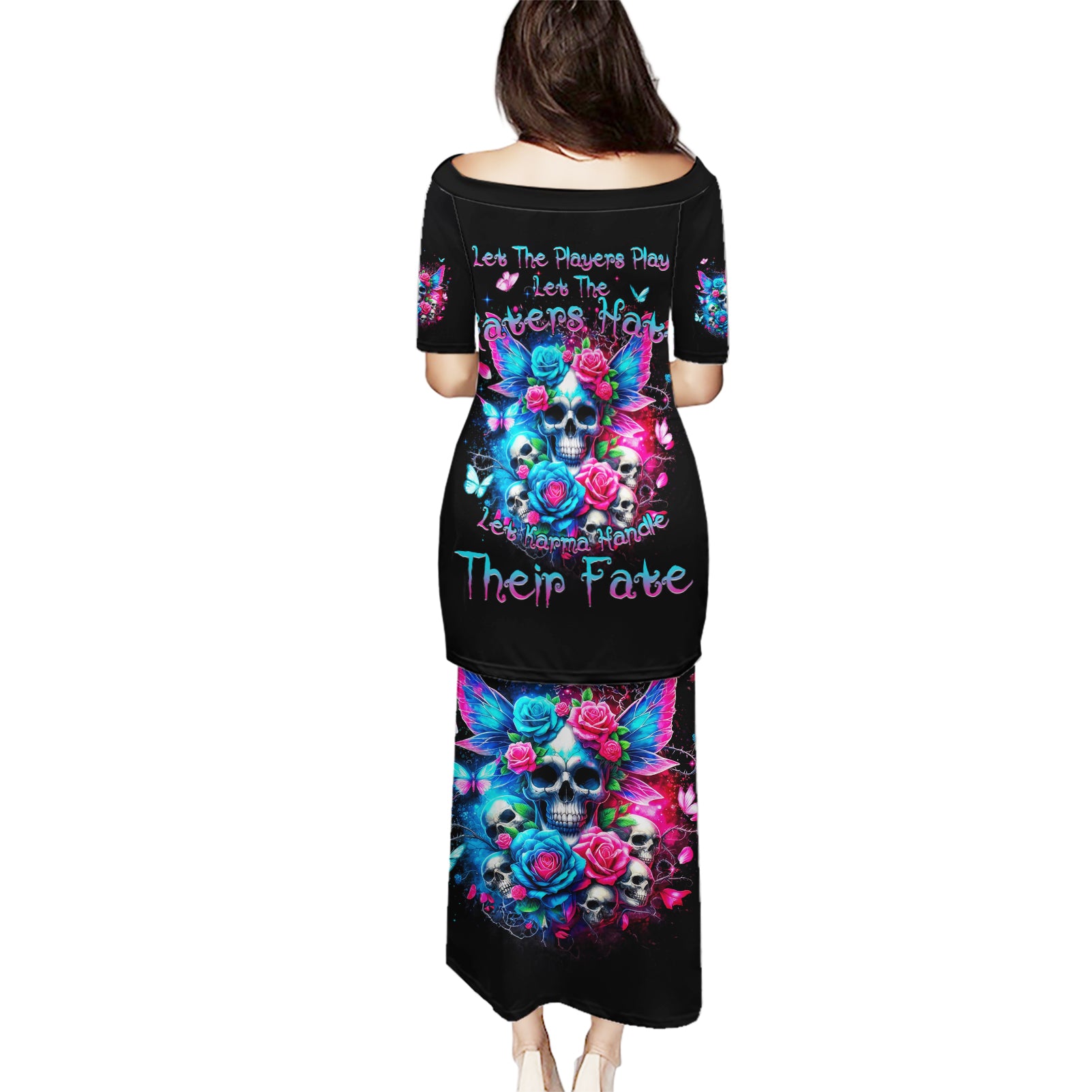 Fairy Skull Puletasi Let Karma Handle Their Fate - Wonder Print Shop