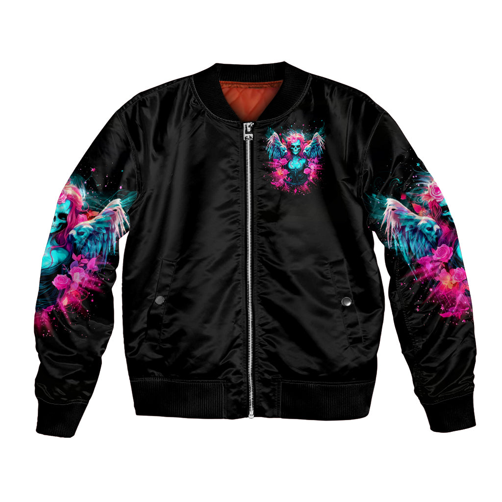 Witch Skull Bomber Jacket The Good Girl In Me Got Tired Of The Bullshit - Wonder Print Shop