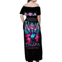Witch Skull Family Matching Off Shoulder Maxi Dress and Hawaiian Shirt The Good Girl In Me Got Tired Of The Bullshit - Wonder Print Shop