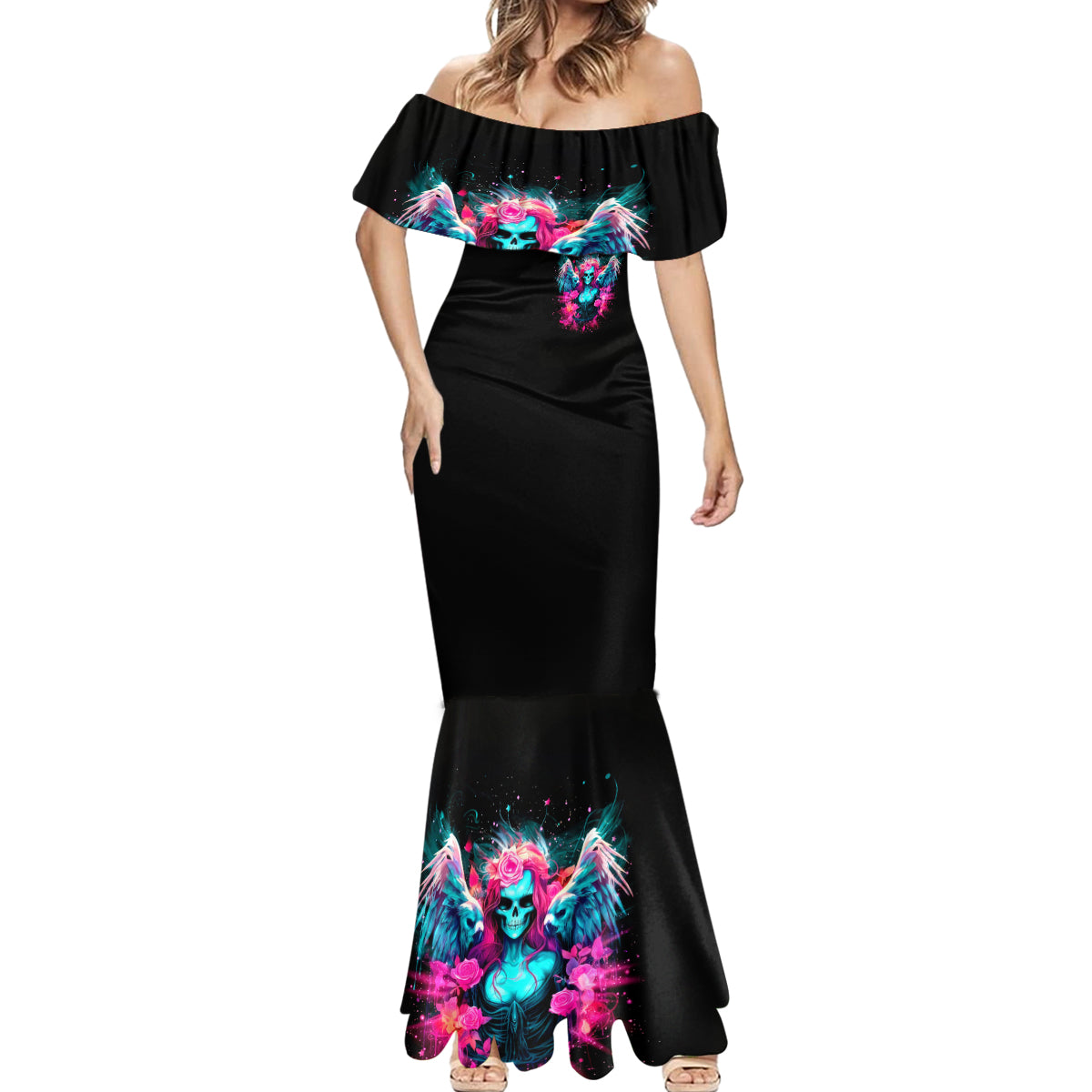 Witch Skull Mermaid Dress The Good Girl In Me Got Tired Of The Bullshit - Wonder Print Shop