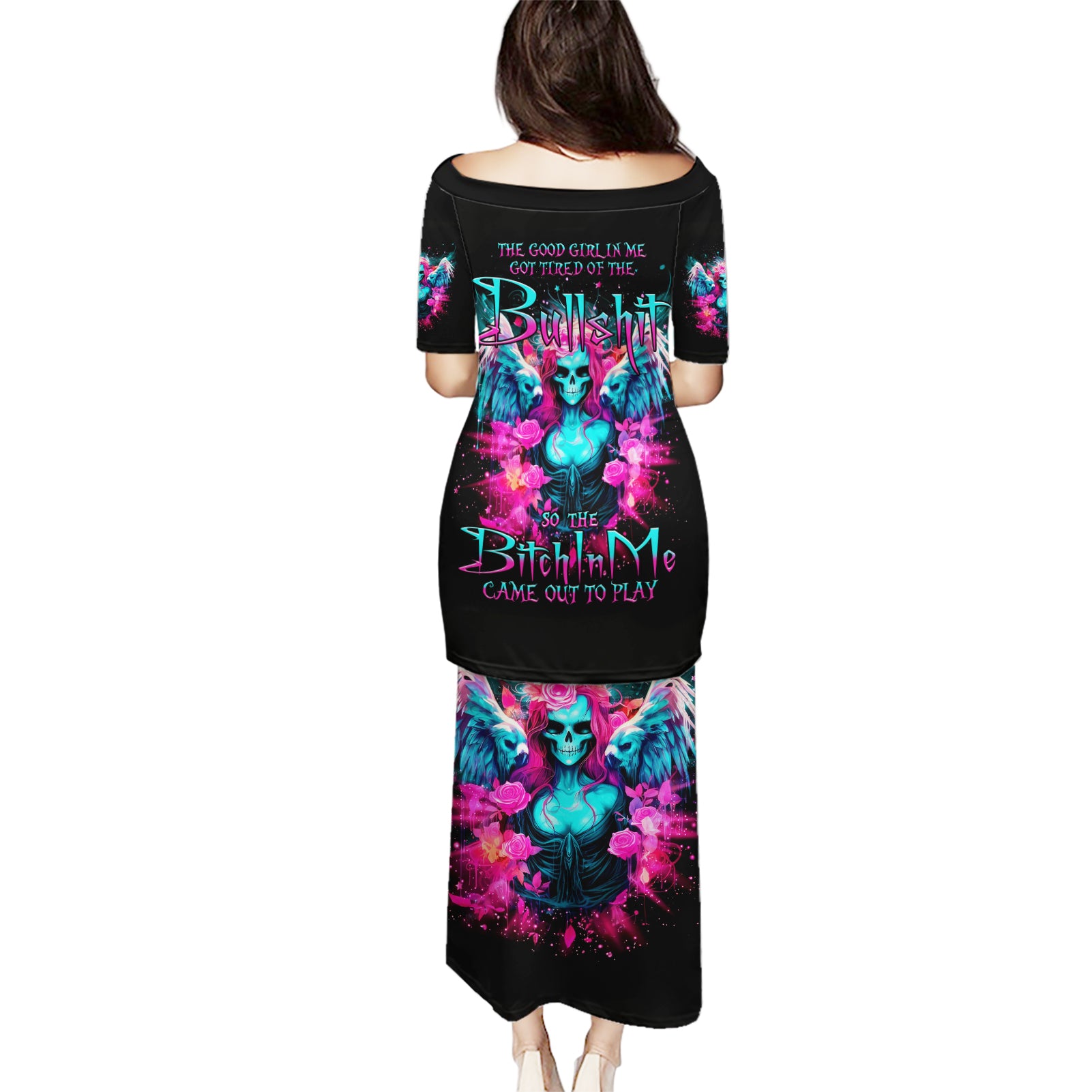 Witch Skull Puletasi The Good Girl In Me Got Tired Of The Bullshit - Wonder Print Shop