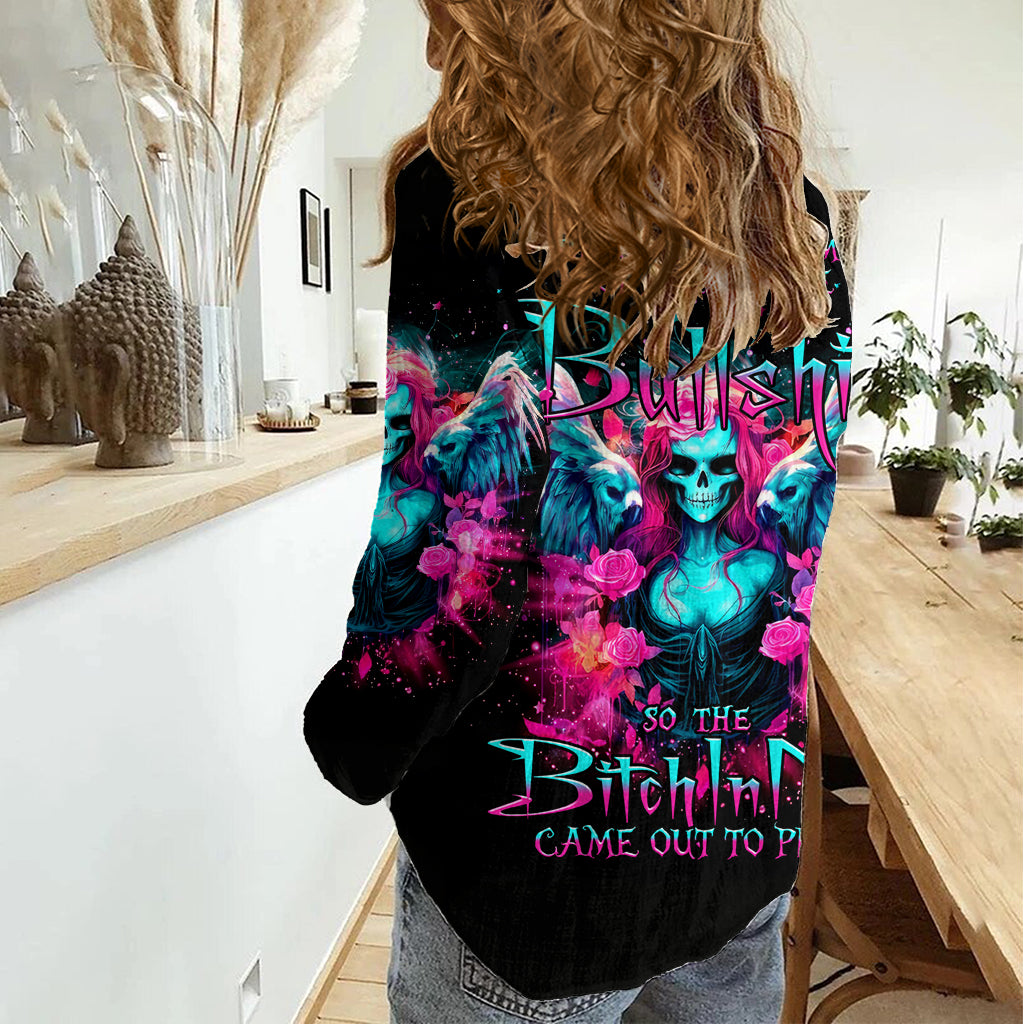 Witch Skull Women Casual Shirt The Good Girl In Me Got Tired Of The Bullshit - Wonder Print Shop