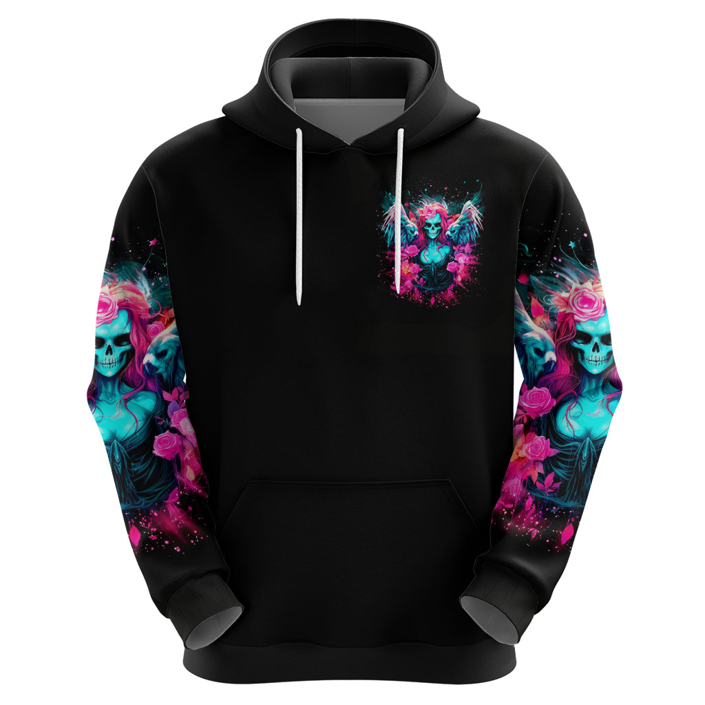 Witch Skull Zip Hoodie The Good Girl In Me Got Tired Of The Bullshit - Wonder Print Shop