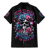 Rose Skull Family Matching Mermaid Dress and Hawaiian Shirt Fresh Out Of Fucks - Wonder Print Shop