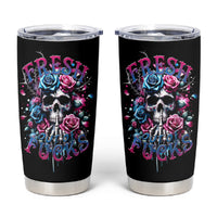 Rose Skull Tumbler Cup Fresh Out Of Fucks - Wonder Print Shop