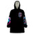Rose Skull Wearable Blanket Hoodie Fresh Out Of Fucks - Wonder Print Shop