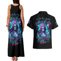 Witch Skull Couples Matching Tank Maxi Dress and Hawaiian Shirt If I'm Too Quiet And Smiling You Might Want To Run - Wonder Print Shop