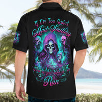 Witch Skull Hawaiian Shirt If I'm Too Quiet And Smiling You Might Want To Run - Wonder Print Shop