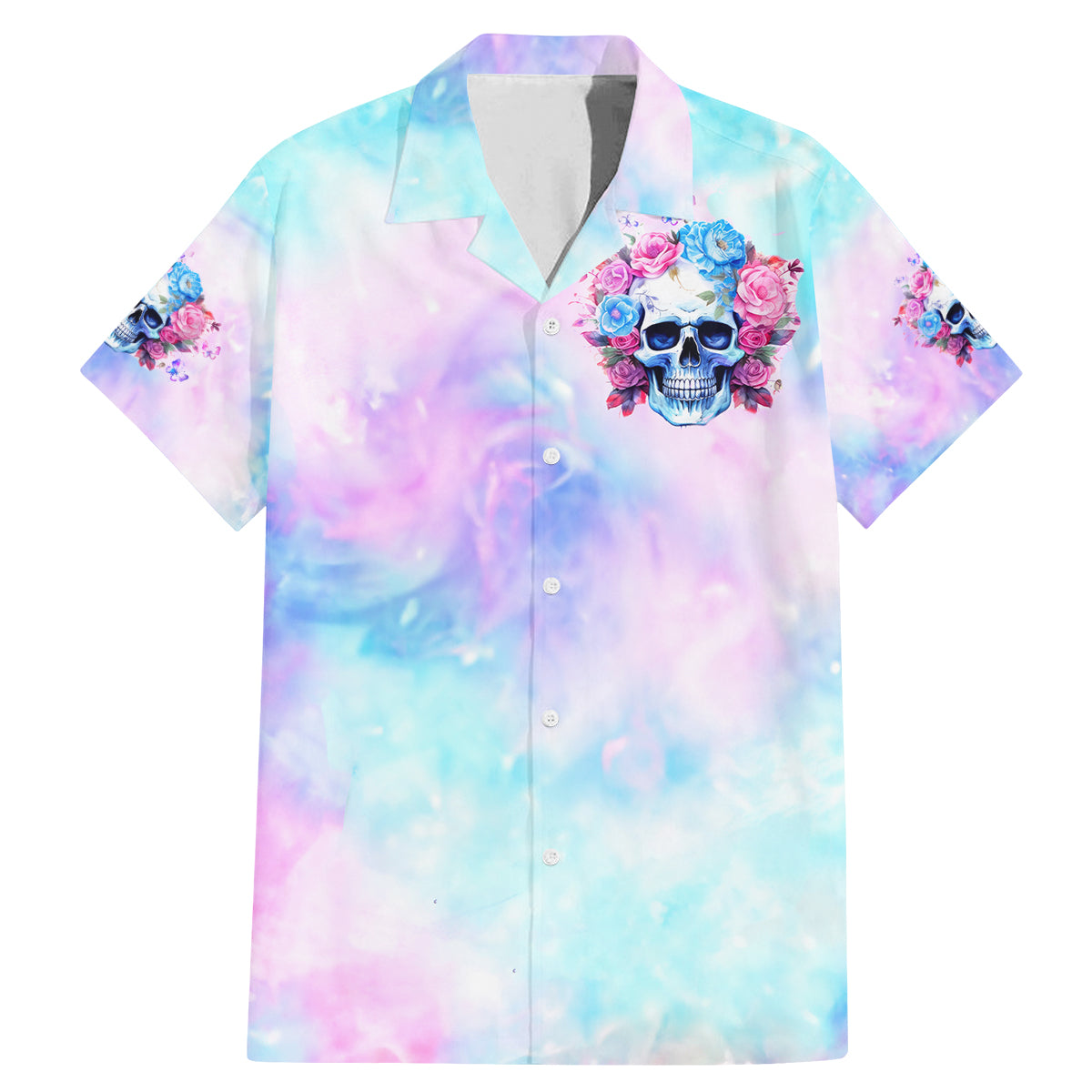 Flower Skull Family Matching Mermaid Dress and Hawaiian Shirt I'm Not Anti-Social I'm Just Not User Friendly - Wonder Print Shop