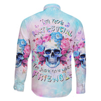 Flower Skull Family Matching Mermaid Dress and Hawaiian Shirt I'm Not Anti-Social I'm Just Not User Friendly - Wonder Print Shop