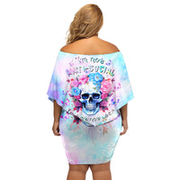 Flower Skull Family Matching Off Shoulder Short Dress and Hawaiian Shirt I'm Not Anti-Social I'm Just Not User Friendly - Wonder Print Shop