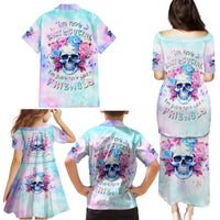 Flower Skull Family Matching Puletasi and Hawaiian Shirt I'm Not Anti-Social I'm Just Not User Friendly - Wonder Print Shop