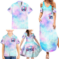 Flower Skull Family Matching Summer Maxi Dress and Hawaiian Shirt I'm Not Anti-Social I'm Just Not User Friendly - Wonder Print Shop