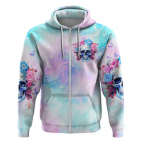 Flower Skull Hoodie I'm Not Anti-Social I'm Just Not User Friendly - Wonder Print Shop