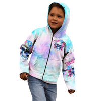 Flower Skull Kid Hoodie I'm Not Anti-Social I'm Just Not User Friendly - Wonder Print Shop