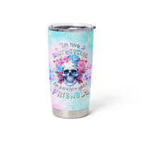 Flower Skull Tumbler Cup I'm Not Anti-Social I'm Just Not User Friendly - Wonder Print Shop