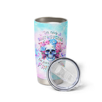 Flower Skull Tumbler Cup I'm Not Anti-Social I'm Just Not User Friendly - Wonder Print Shop