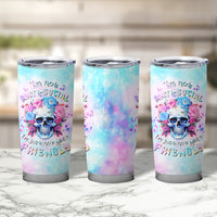 Flower Skull Tumbler Cup I'm Not Anti-Social I'm Just Not User Friendly - Wonder Print Shop
