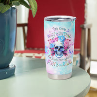 Flower Skull Tumbler Cup I'm Not Anti-Social I'm Just Not User Friendly - Wonder Print Shop