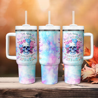 Flower Skull Tumbler With Handle I'm Not Anti-Social I'm Just Not User Friendly - Wonder Print Shop