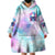 Flower Skull Wearable Blanket Hoodie I'm Not Anti-Social I'm Just Not User Friendly - Wonder Print Shop