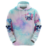Flower Skull Zip Hoodie I'm Not Anti-Social I'm Just Not User Friendly - Wonder Print Shop