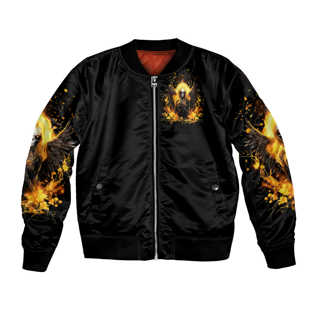 Angel Skull Bomber Jacket Underestimate Me That 'll Be Fun - Wonder Print Shop
