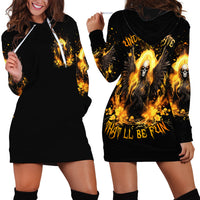 Angel Skull Hoodie Dress Underestimate Me That 'll Be Fun - Wonder Print Shop