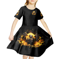 Angel Skull Kid Short Sleeve Dress Underestimate Me That 'll Be Fun - Wonder Print Shop