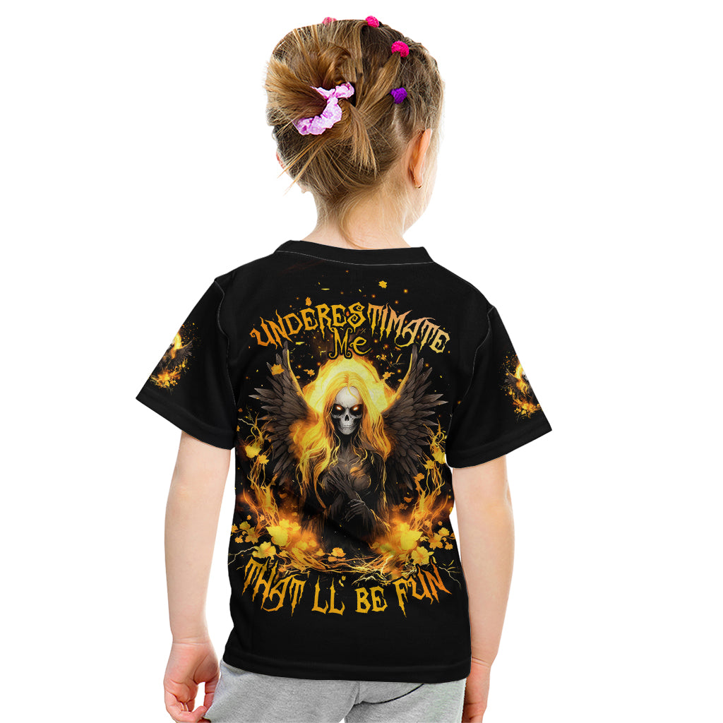Angel Skull Kid T Shirt Underestimate Me That 'll Be Fun - Wonder Print Shop