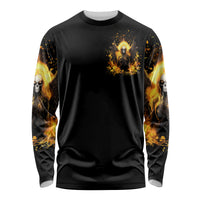 Angel Skull Long Sleeve Shirt Underestimate Me That 'll Be Fun - Wonder Print Shop