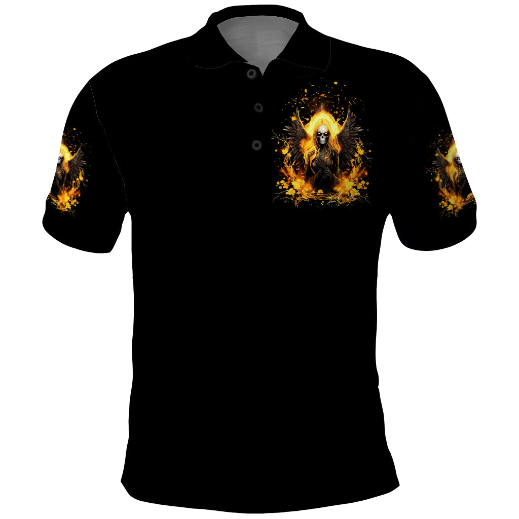 Angel Skull Polo Shirt Underestimate Me That 'll Be Fun - Wonder Print Shop