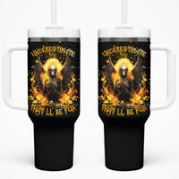 Angel Skull Tumbler With Handle Underestimate Me That 'll Be Fun - Wonder Print Shop
