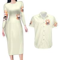 Rose Skull Couples Matching Long Sleeve Bodycon Dress and Hawaiian Shirt The Good Girl In Me Got Tired Of The Bullshit - Wonder Print Shop