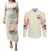 Rose Skull Couples Matching Puletasi and Long Sleeve Button Shirt The Good Girl In Me Got Tired Of The Bullshit - Wonder Print Shop