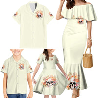 Rose Skull Family Matching Mermaid Dress and Hawaiian Shirt The Good Girl In Me Got Tired Of The Bullshit - Wonder Print Shop