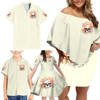 Rose Skull Family Matching Off Shoulder Short Dress and Hawaiian Shirt The Good Girl In Me Got Tired Of The Bullshit - Wonder Print Shop