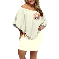 Rose Skull Family Matching Off Shoulder Short Dress and Hawaiian Shirt The Good Girl In Me Got Tired Of The Bullshit - Wonder Print Shop