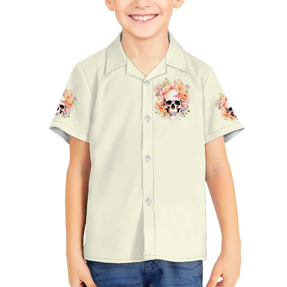 Rose Skull Family Matching Off Shoulder Short Dress and Hawaiian Shirt The Good Girl In Me Got Tired Of The Bullshit - Wonder Print Shop