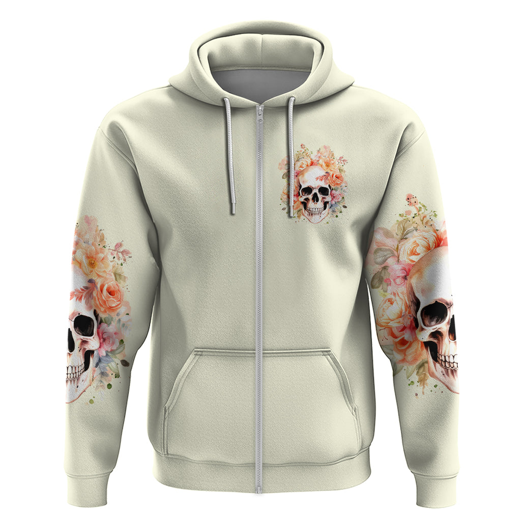 Rose Skull Hoodie The Good Girl In Me Got Tired Of The Bullshit - Wonder Print Shop