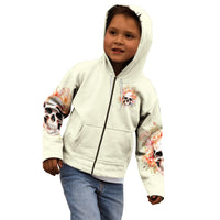 Rose Skull Kid Hoodie The Good Girl In Me Got Tired Of The Bullshit - Wonder Print Shop