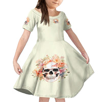 Rose Skull Kid Short Sleeve Dress The Good Girl In Me Got Tired Of The Bullshit - Wonder Print Shop
