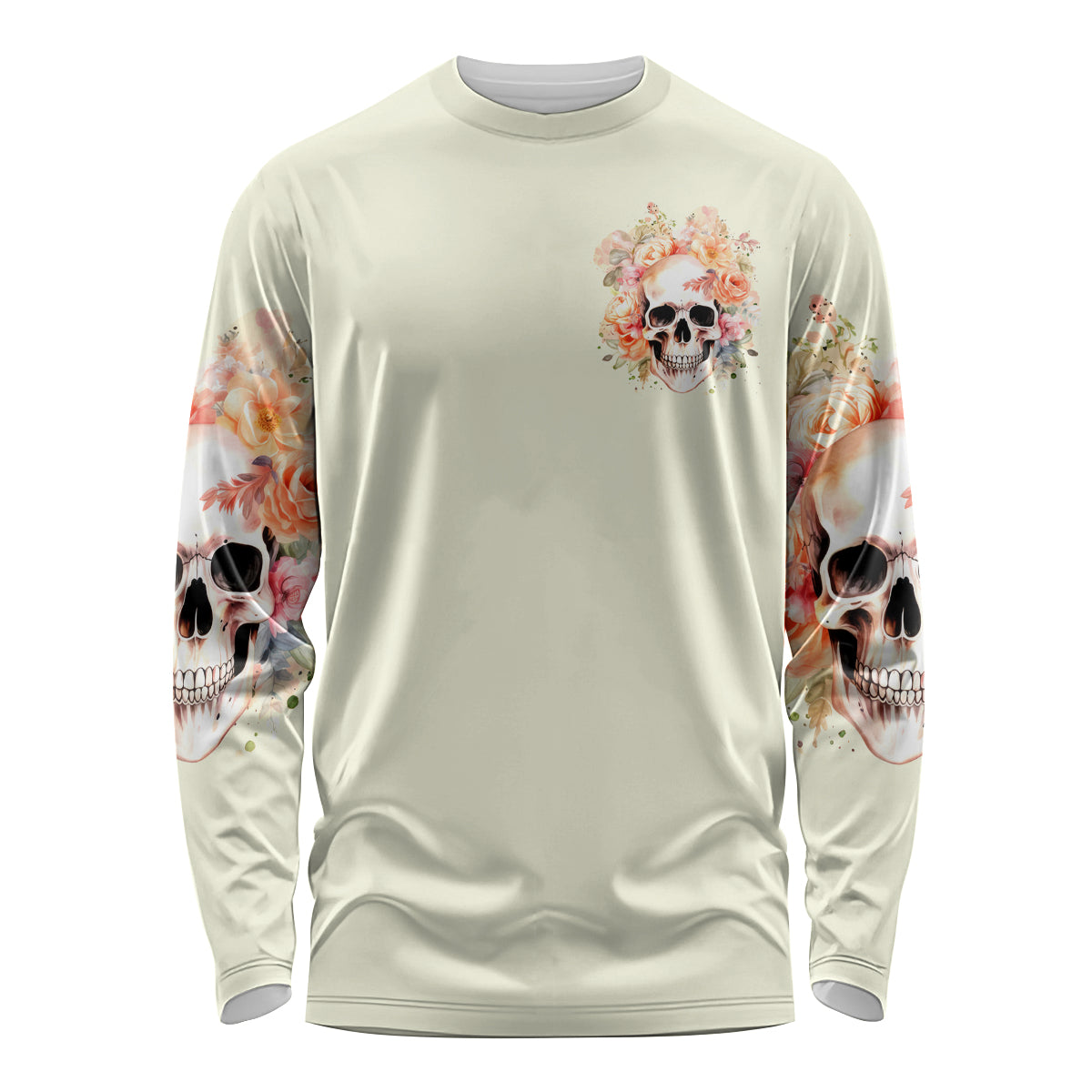 Rose Skull Long Sleeve Shirt The Good Girl In Me Got Tired Of The Bullshit - Wonder Print Shop
