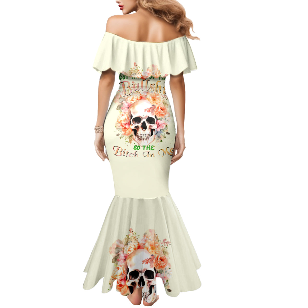 Rose Skull Mermaid Dress The Good Girl In Me Got Tired Of The Bullshit - Wonder Print Shop