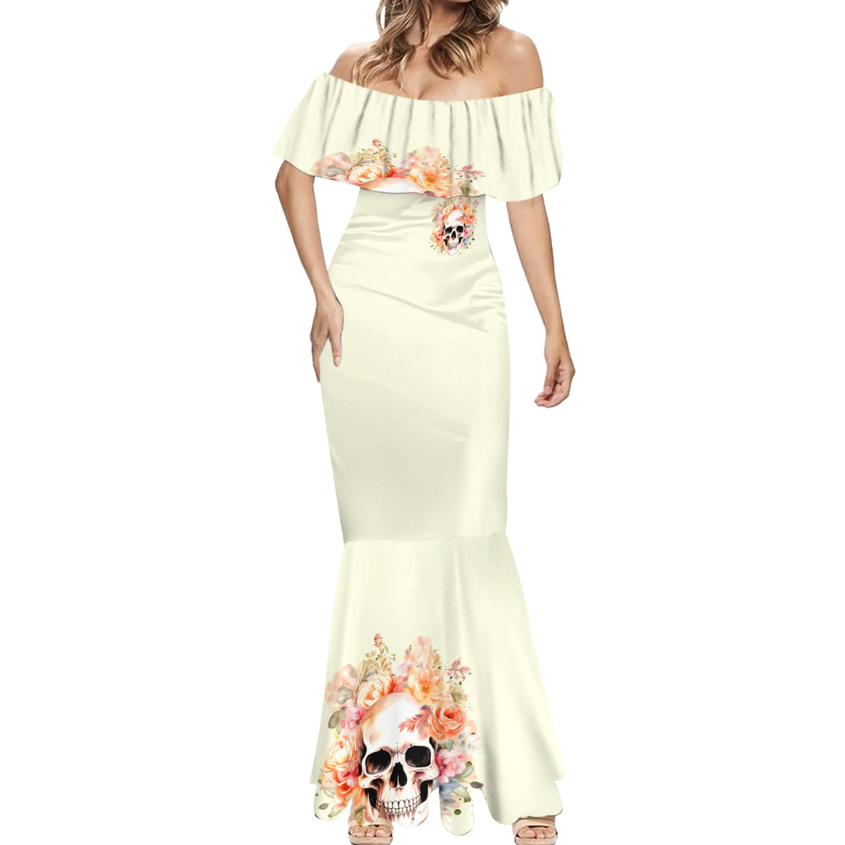 Rose Skull Mermaid Dress The Good Girl In Me Got Tired Of The Bullshit - Wonder Print Shop