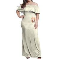 Rose Skull Off Shoulder Maxi Dress The Good Girl In Me Got Tired Of The Bullshit - Wonder Print Shop