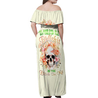 Rose Skull Off Shoulder Maxi Dress The Good Girl In Me Got Tired Of The Bullshit - Wonder Print Shop