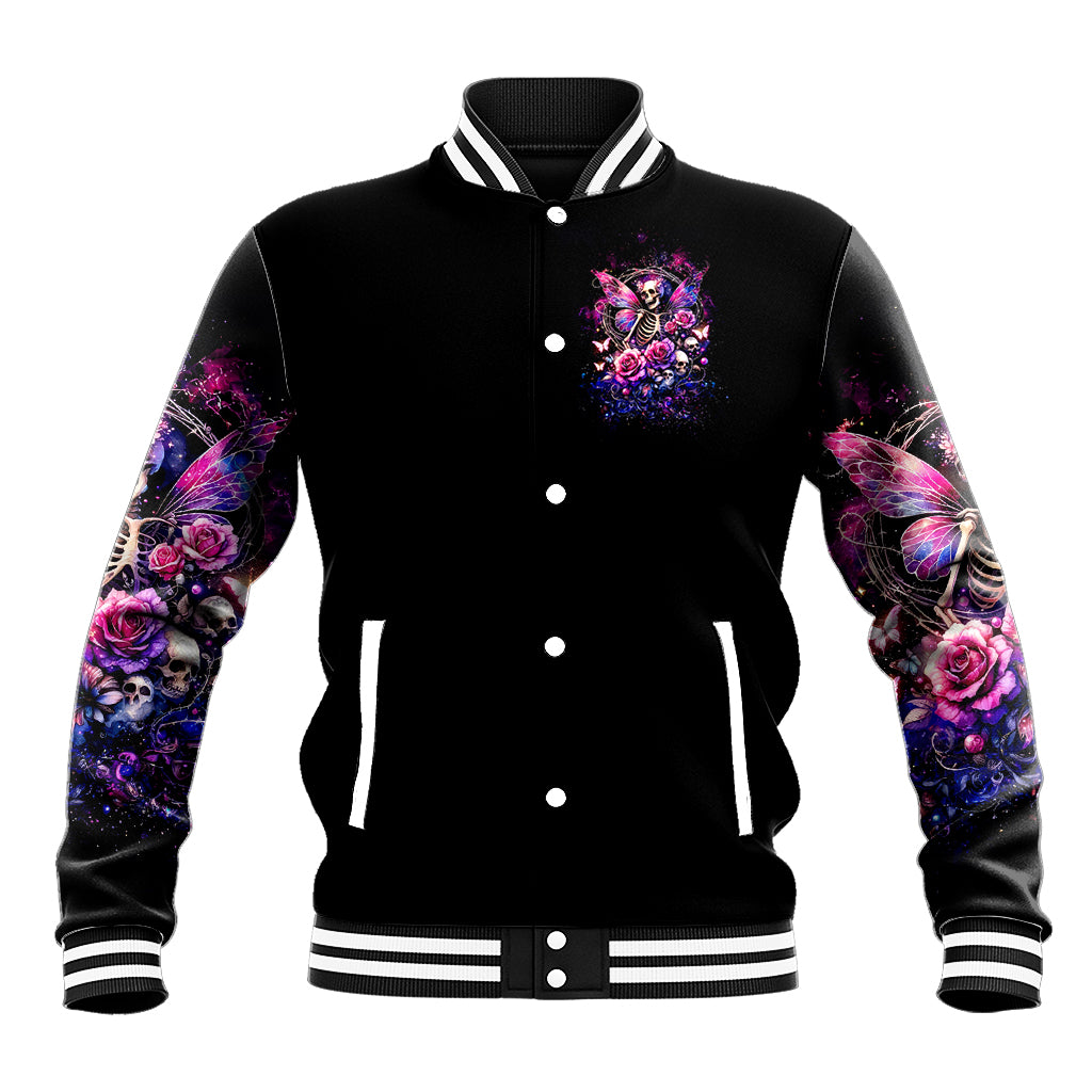 Fairy Skull Baseball Jacket Let Karma Handle Their Fate - Wonder Print Shop