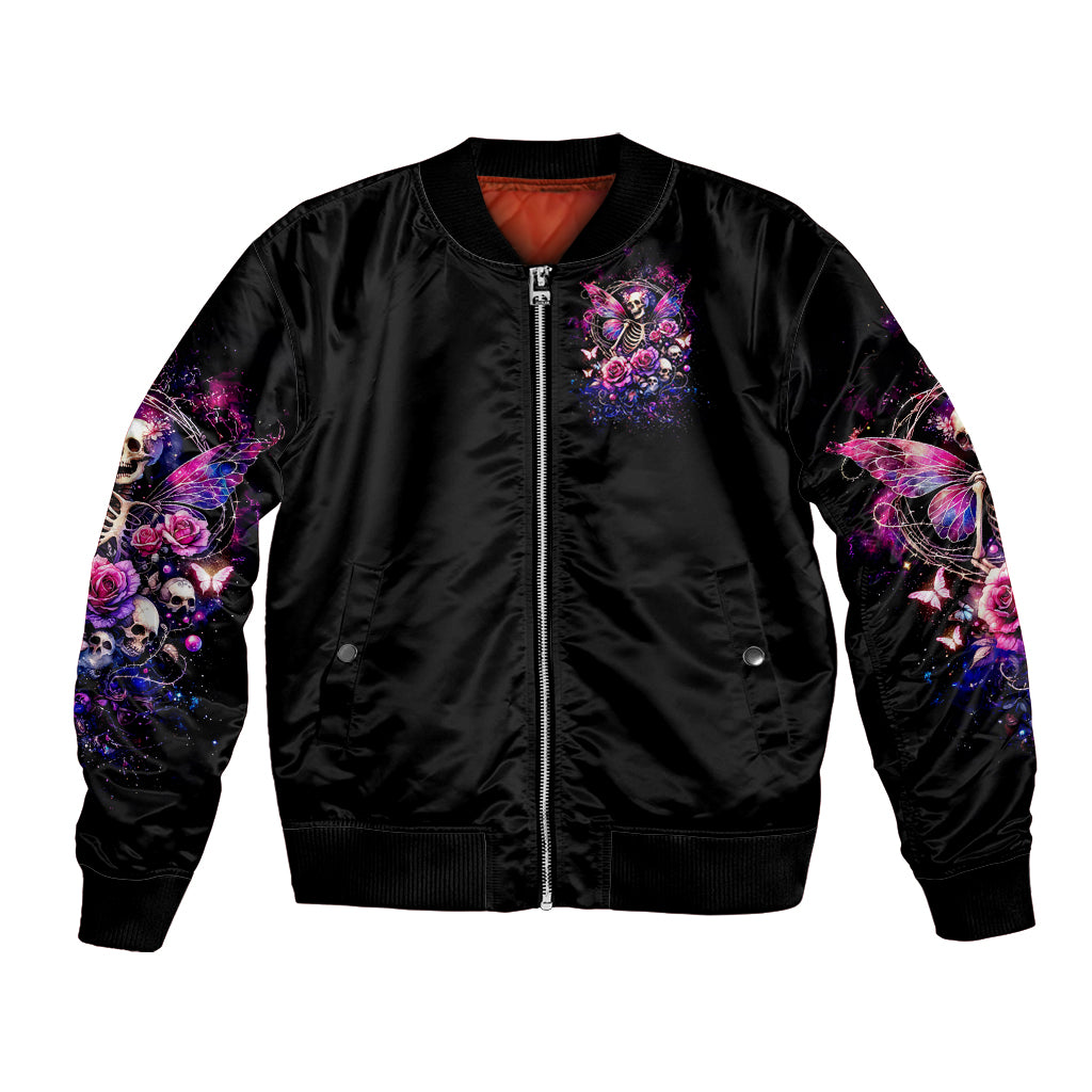 Fairy Skull Bomber Jacket Let Karma Handle Their Fate - Wonder Print Shop